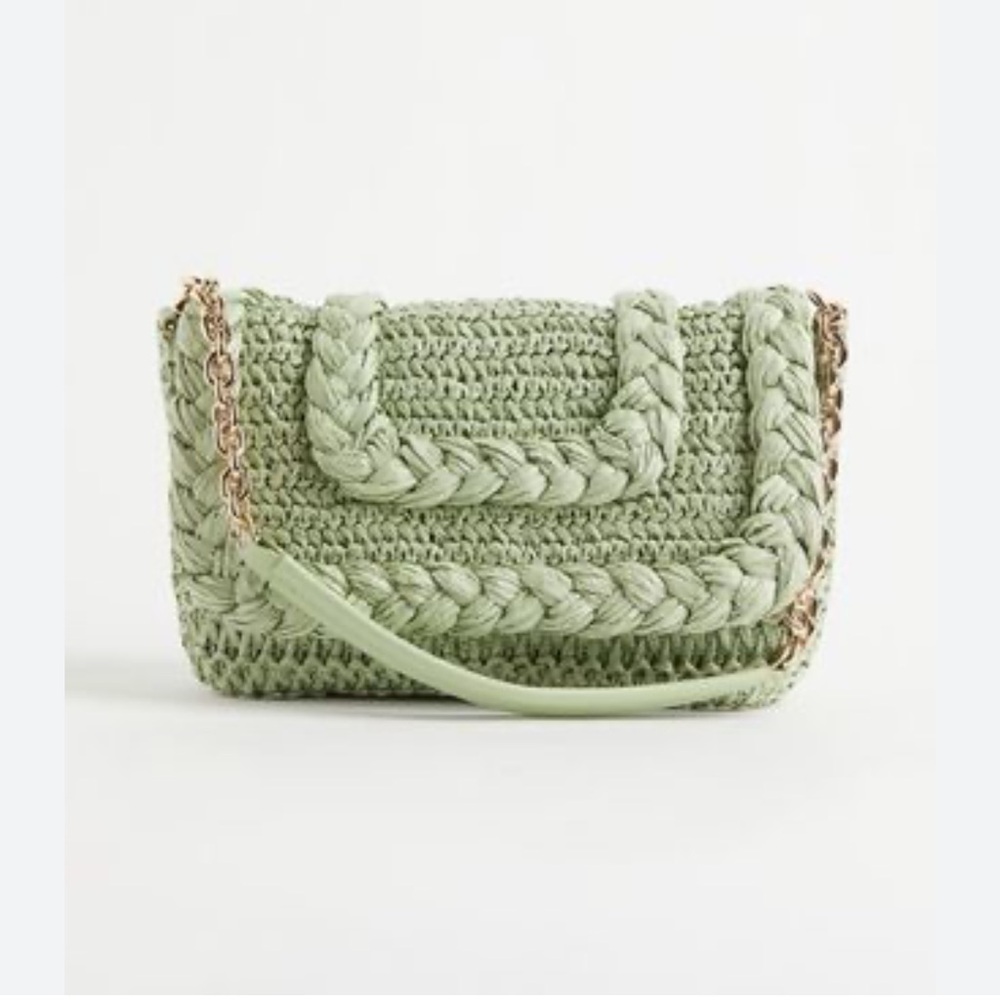 H&M straw shoulder bag